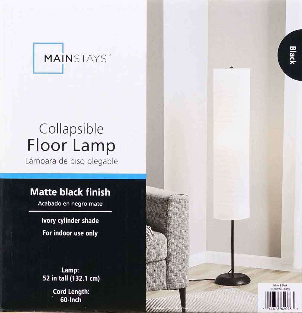 Black Rice Paper Shade Floor Lamp H918150