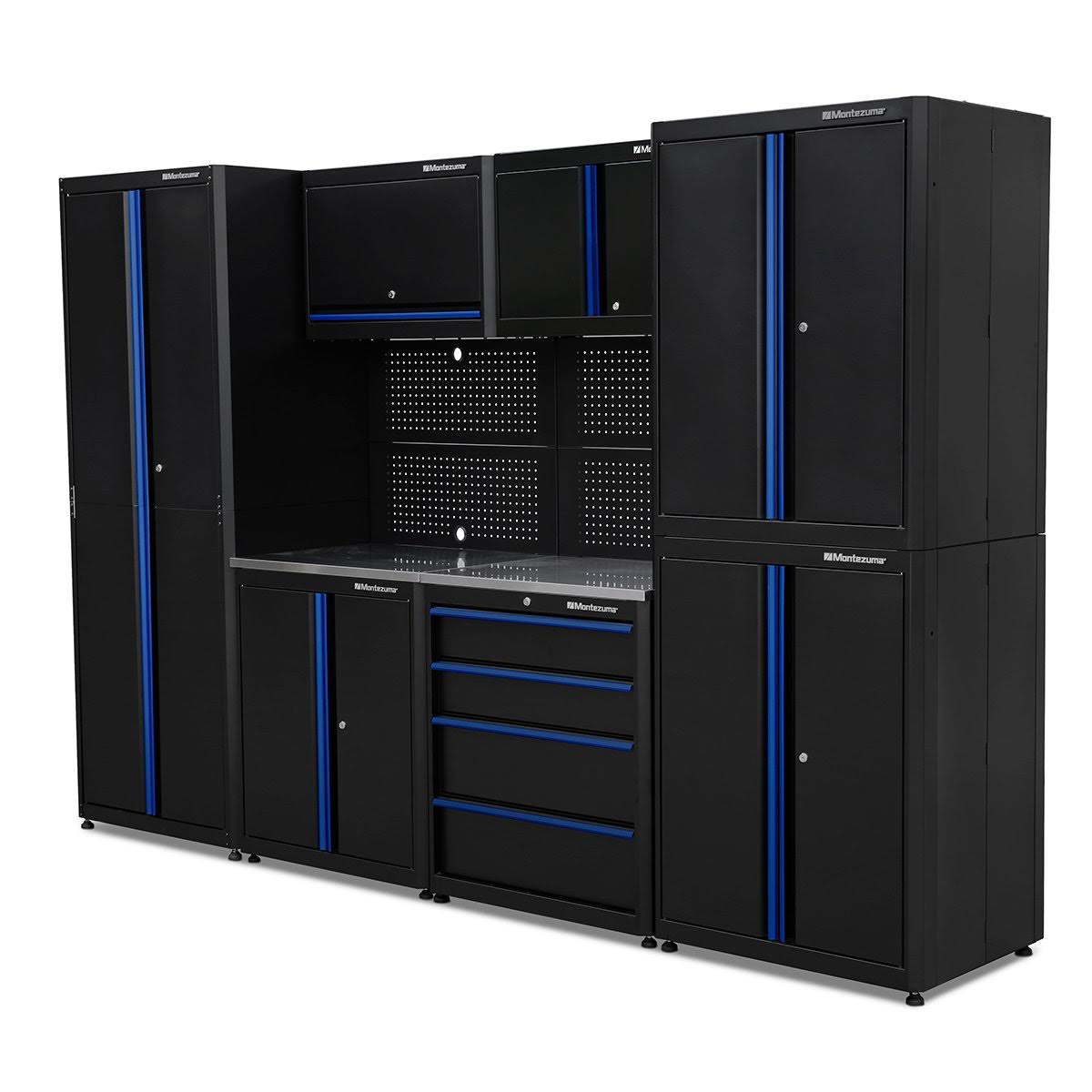 4-Drawer Base Cabinet with Stainless Steel Worktop F48013