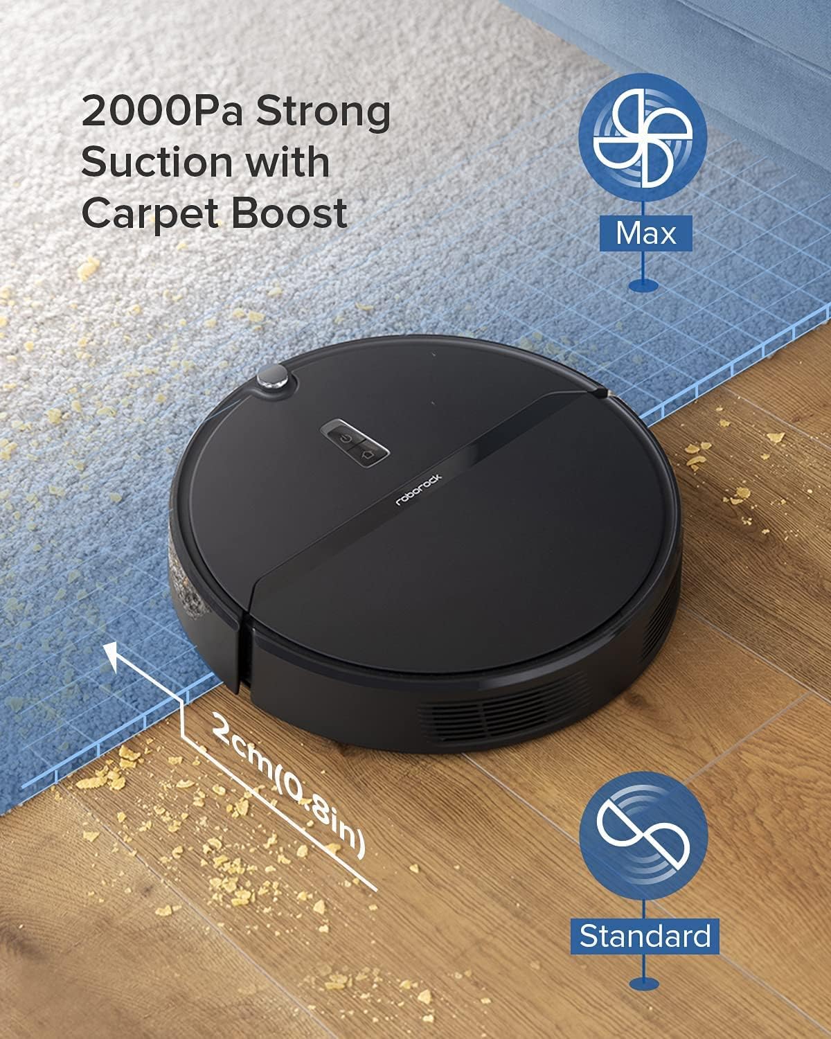 Robot Vacuum Cleaner with 2000Pa Strong Suction, 200min Runtime H453427