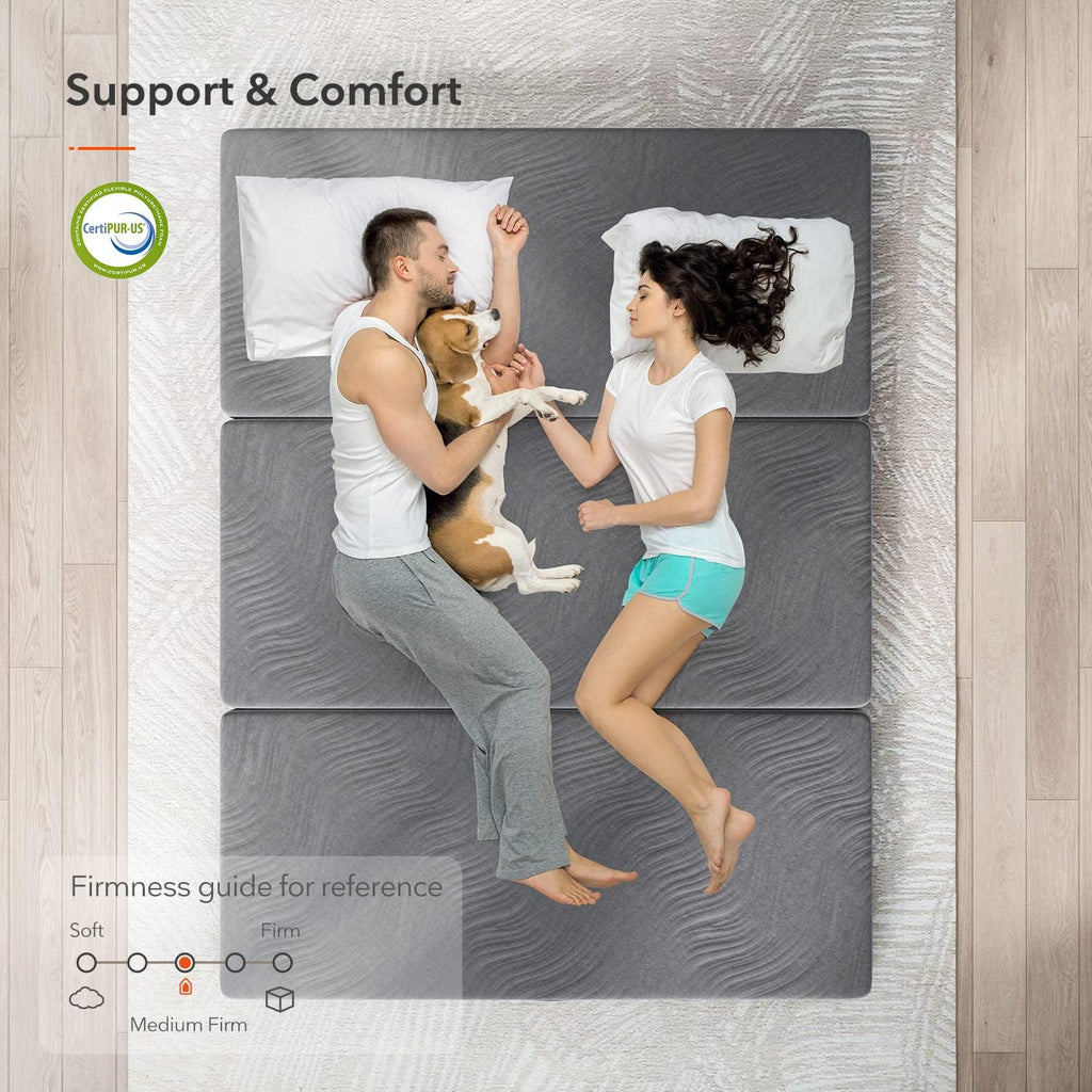 Folding Mattress Twin XL Size 4-Inch with Carry Bag H2108