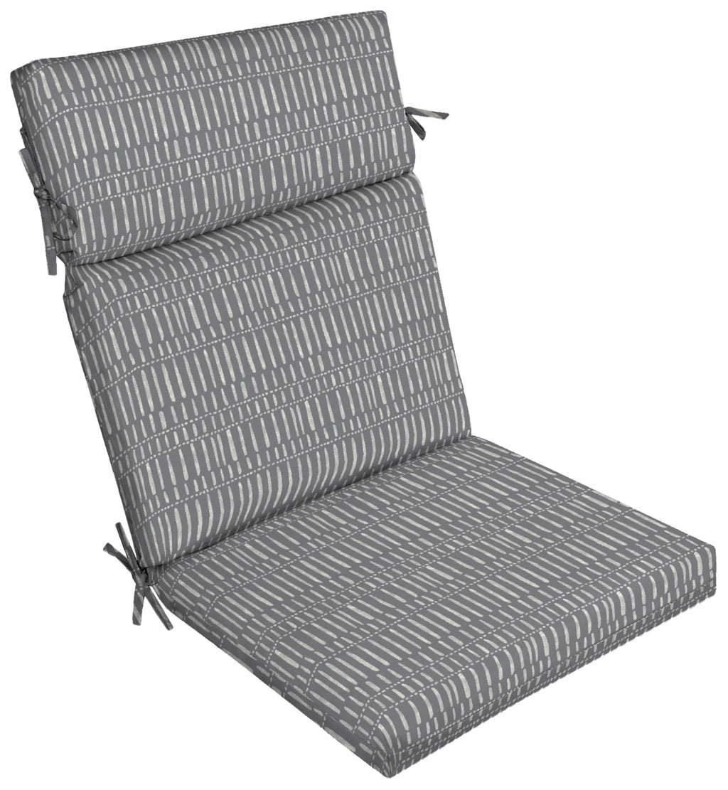 Grey Rectangle Outdoor Chair Cushion Z26242