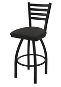Swivel Counter Stool with Black Wrinkle Finish and Iron Seat X1677