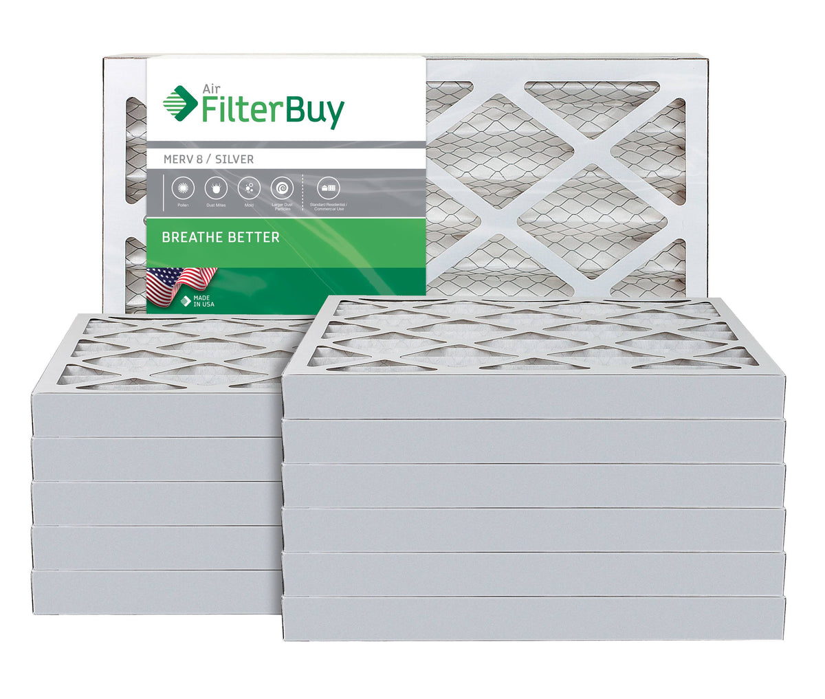 10x24x2 MERV 8 Pleated Air Filter (12-Pack) T3611