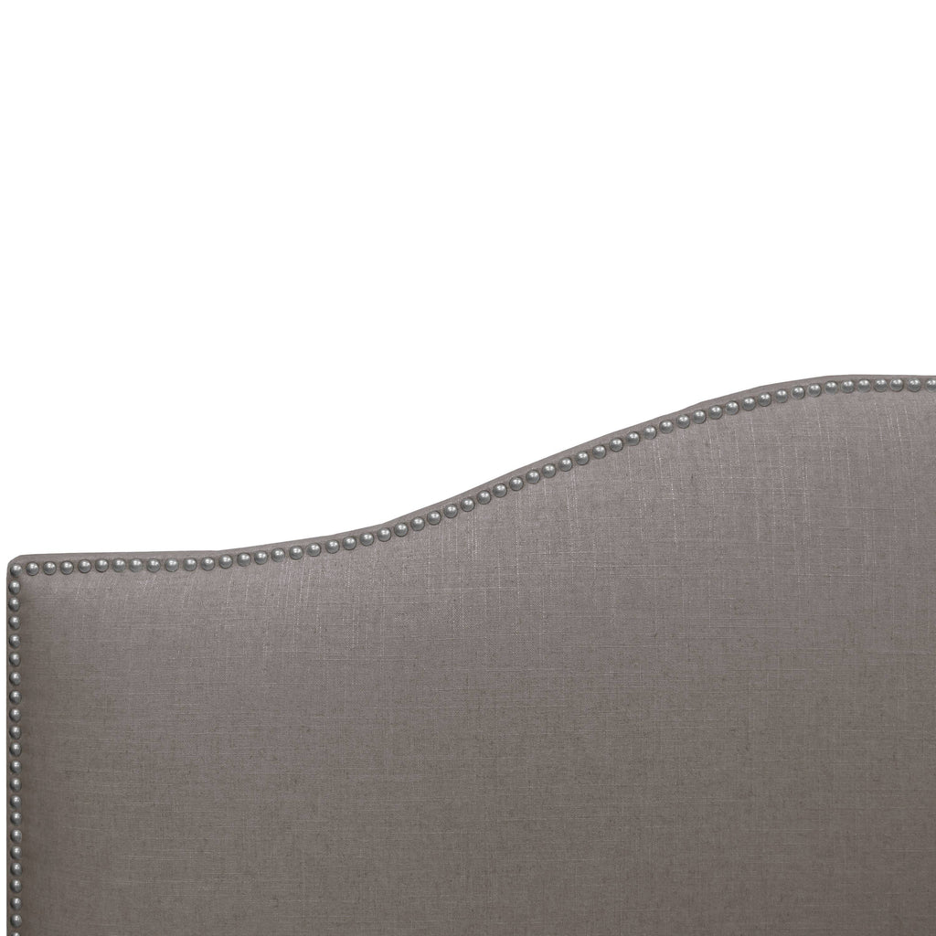 Gray California King Nail Button Headboard W825
