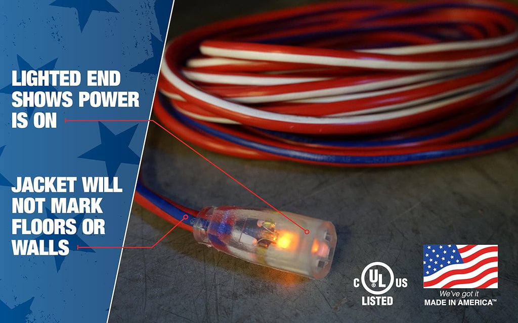 12/3 100-Feet Water Resistant Extension Cord O218