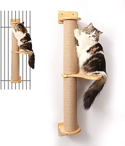 Wall Mounted Jute Cat Activity Tree with Scratching Posts F3527