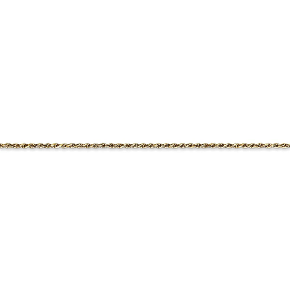 14kt Yellow Gold Diamond Cut Rope Chain 20 inch Lobster Clasp I888