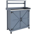 Wooden Potting Bench with Storage Cabinet G56596