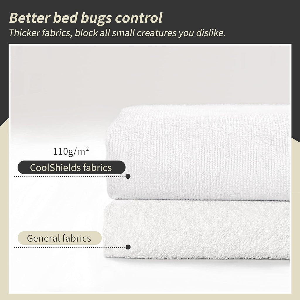 Queen 6 Sides Waterproof Cotton Terry Mattress Encasement with Zipper I15478