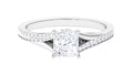 Princess Cut Moissanite Solitaire Engagement Ring (1.25 CT) 925 Sterling Silver J1075