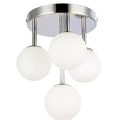 Polished Chrome 4 Light Flush Mount Fixture U512