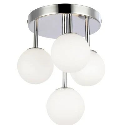 Polished Chrome 4 Light Flush Mount Fixture U512