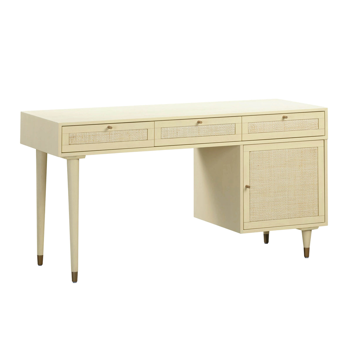 3-Drawer Wooden Desk with Cabinet I910