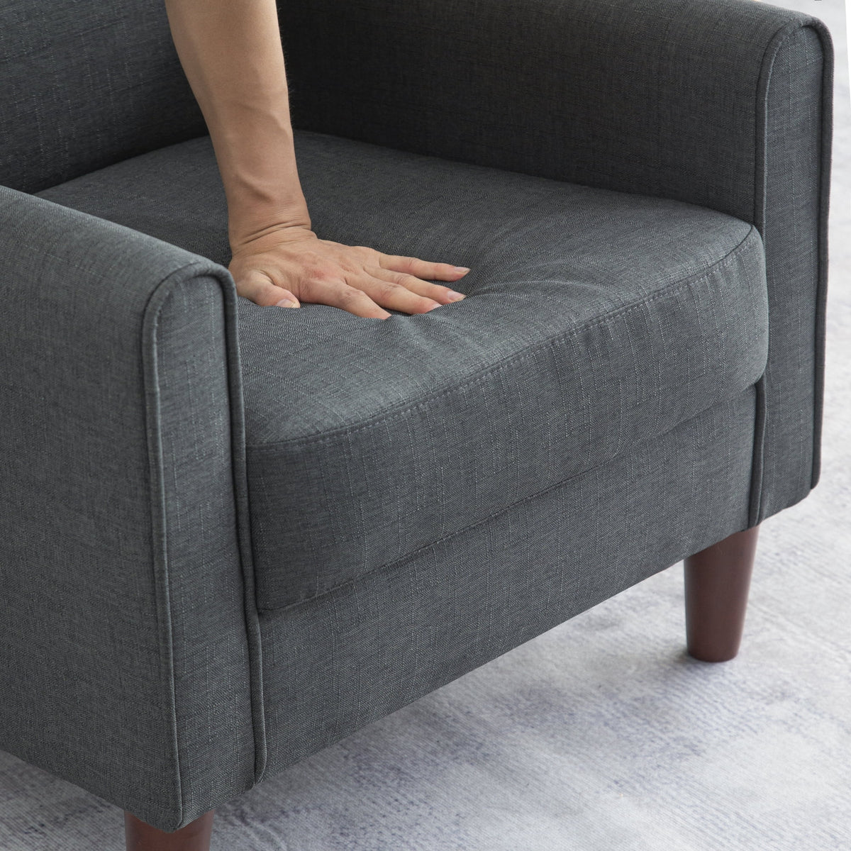 Single Sofa Chair with Four Wooden Legs G16885