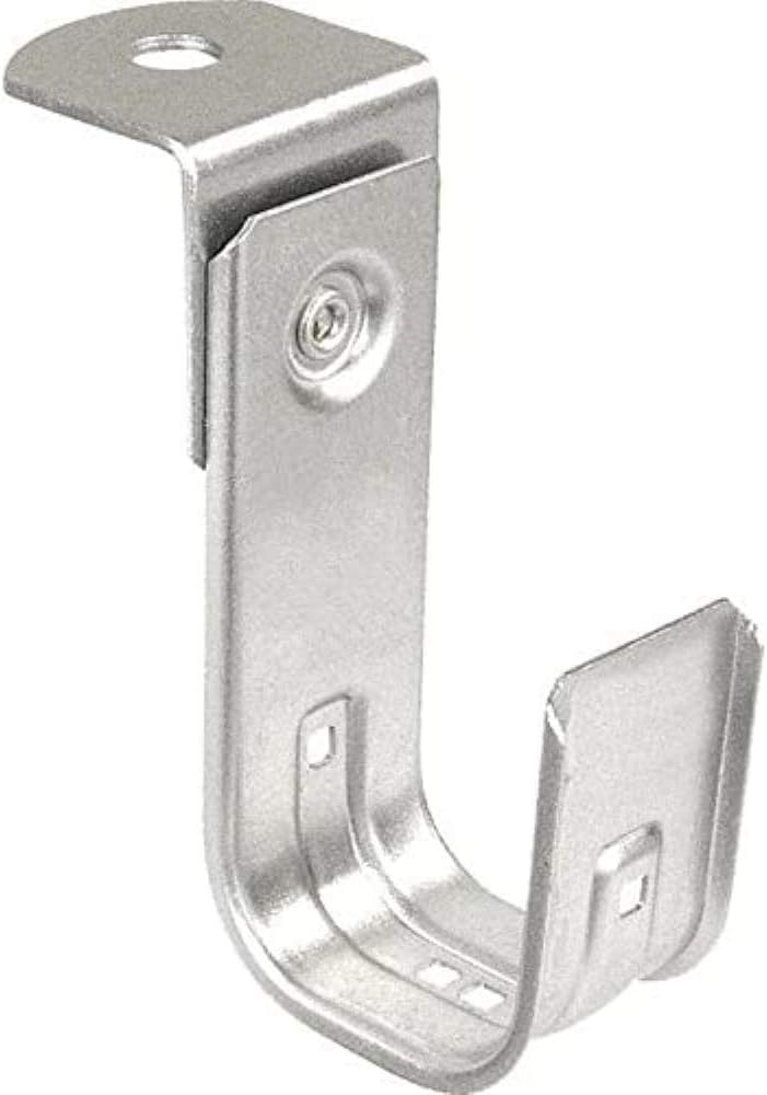 2 Inch Zinc Plated Steel Ceiling Mount J-Hook, 50 Pack B23967