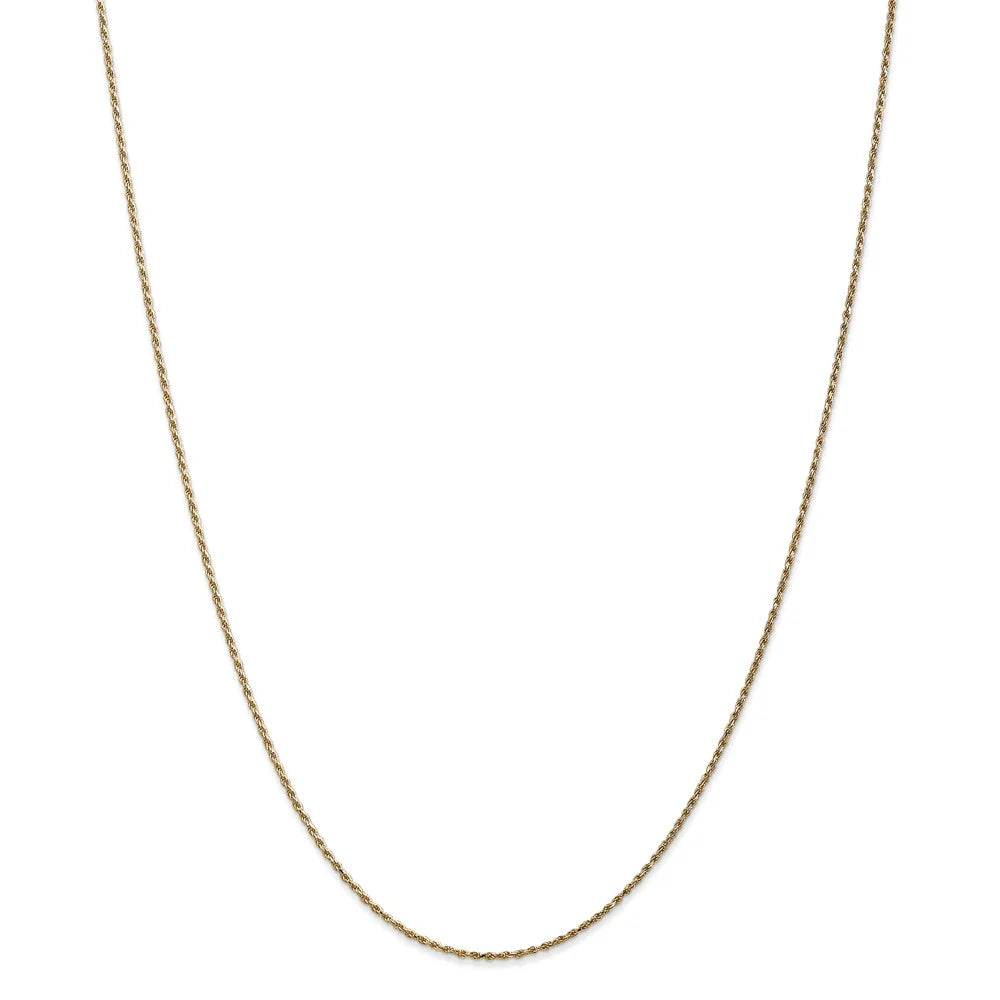 14kt Yellow Gold Diamond Cut Rope Chain 20 inch Lobster Clasp I888