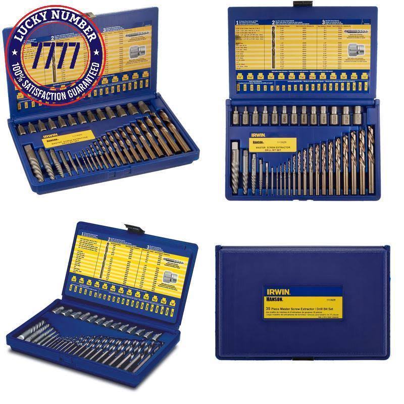 35-Piece Screw Extractor Drill Bit Set Y475178