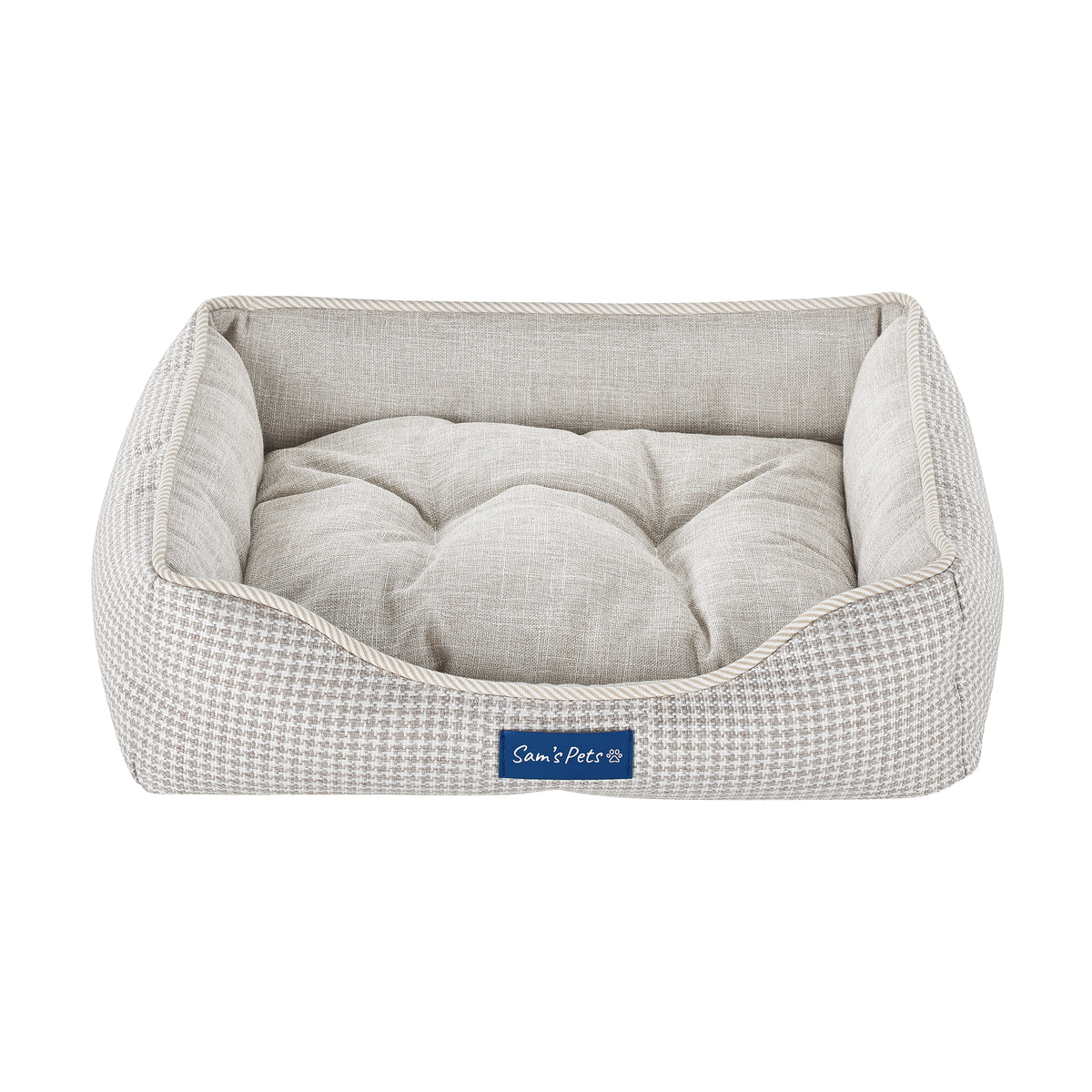Brown Plaid Dog Bed D1848