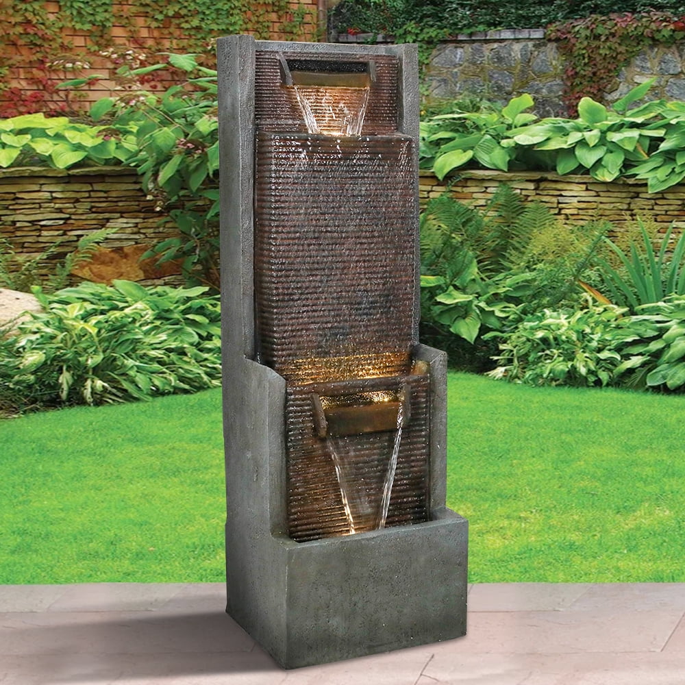 39.3-Inch Indoor Water Fountain with LED Lights X9281