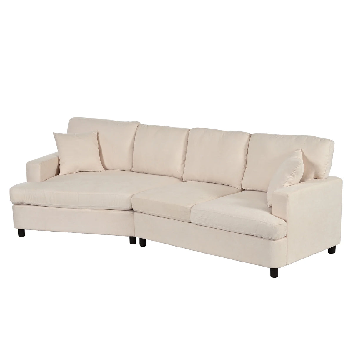 3 Seat Sofa with Removable Cushions and 2 Pillows H733