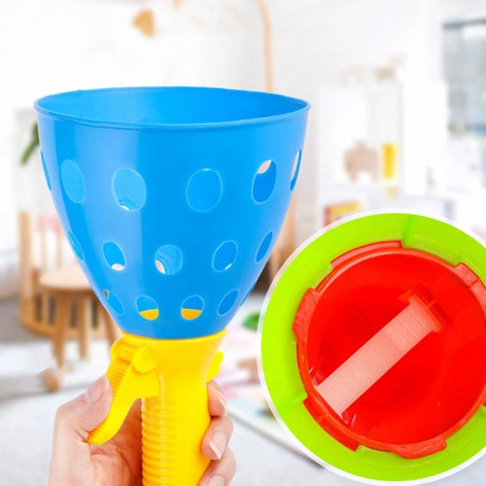 Pop-Pass-Catch Ball Game with 2 Catch Launcher Baskets and 4 Balls J8524