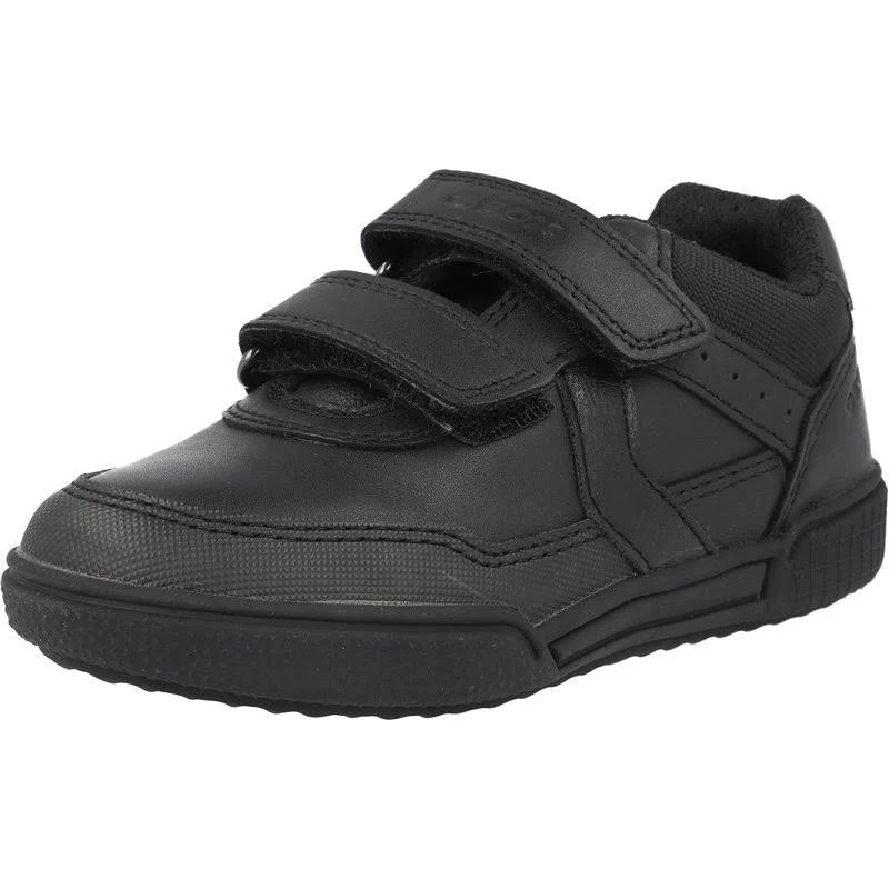 Black Smooth Leather School Shoes M5902