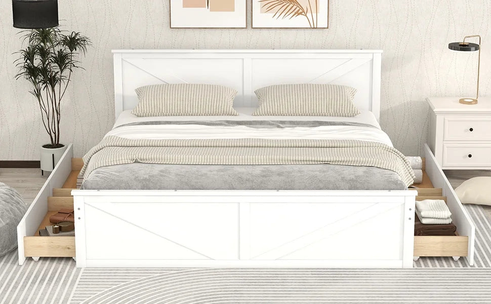 Wooden Platform Bed B141