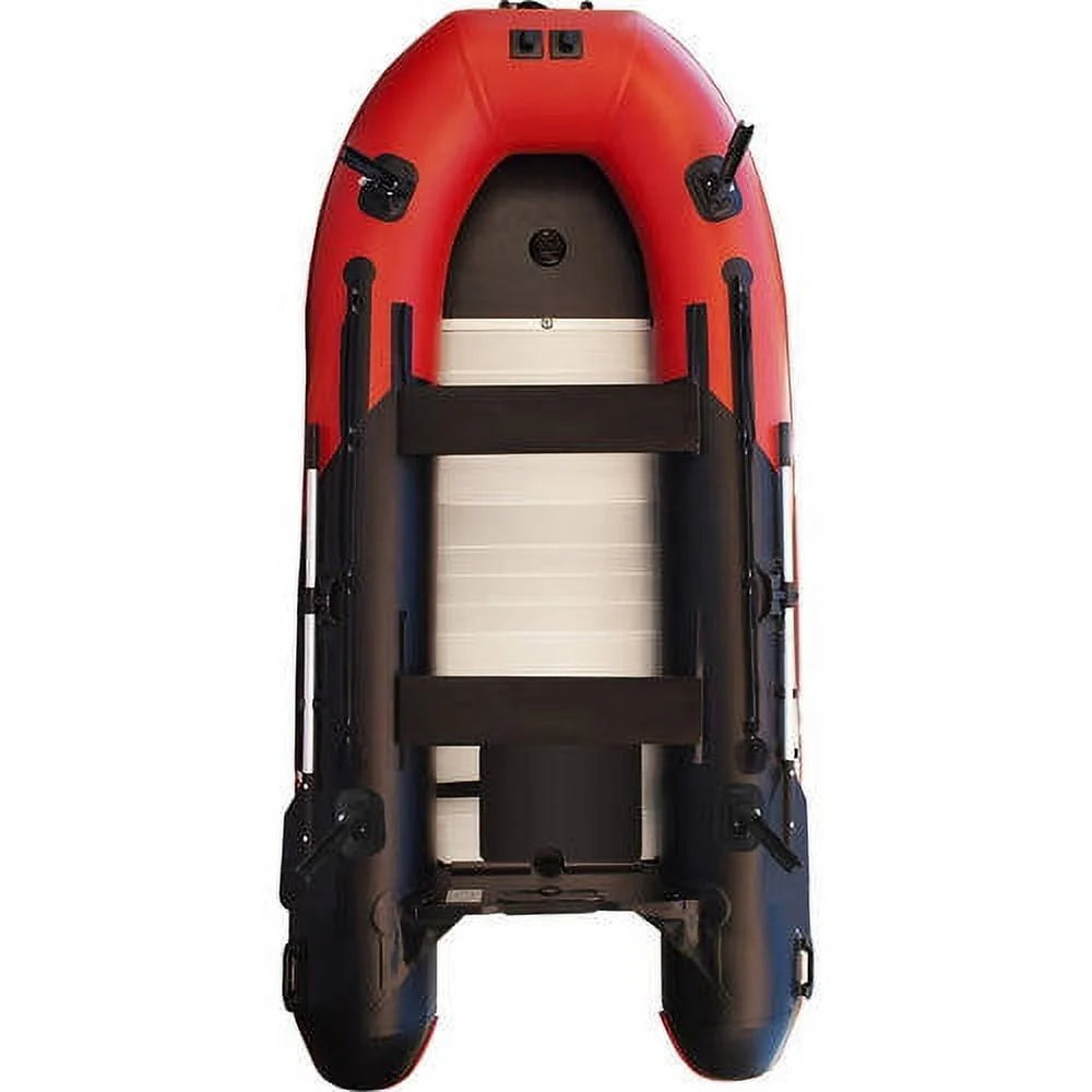 Inflatable Boat with Aluminum Floor 12.5 ft Black L63519