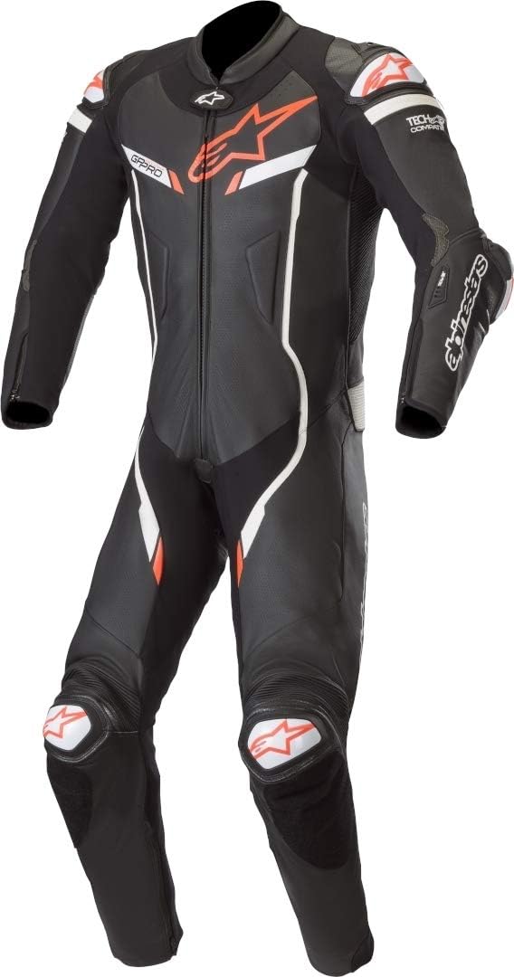 Black/Camo/Red Leather Motorcycle Riding Suit C24756