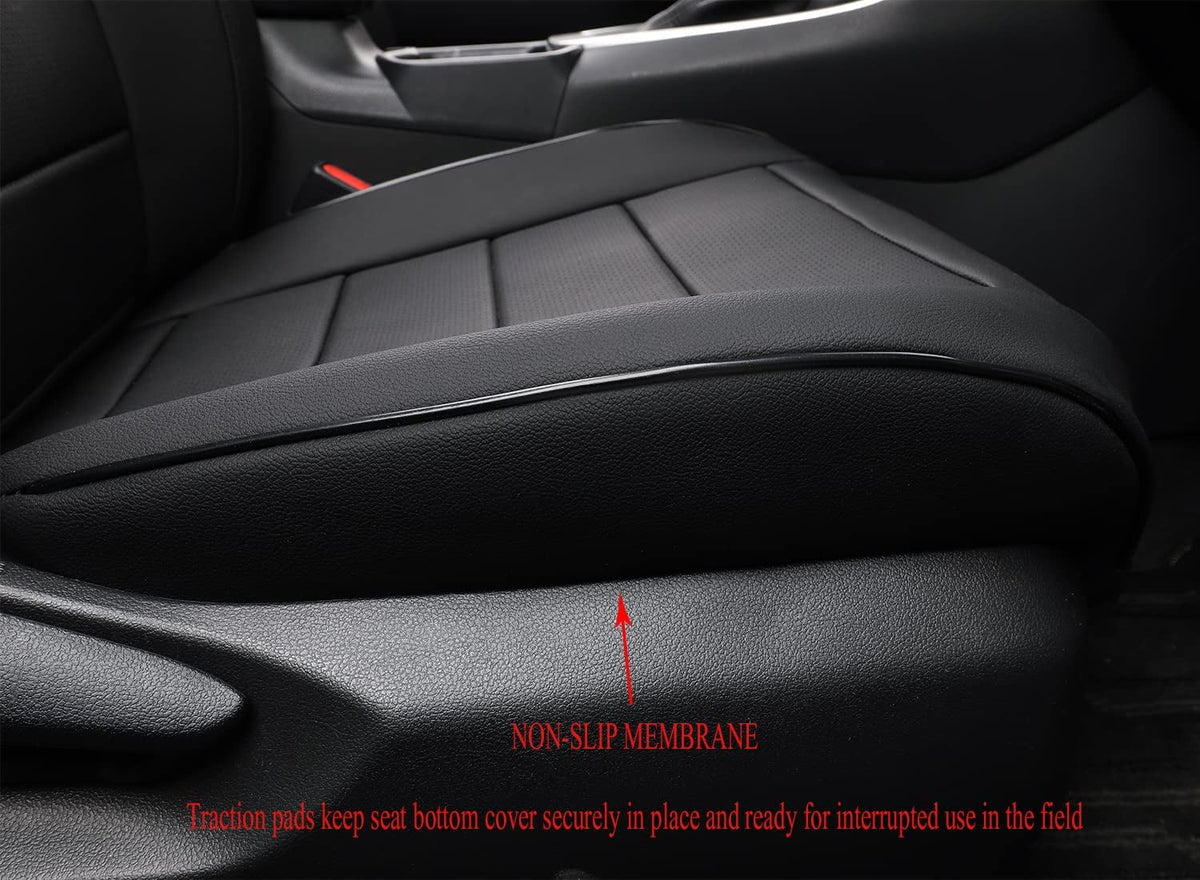 Black Leather Full Set Car Seat Covers for Toyota Corolla Cross 2021 2022 2023 2024 N95379