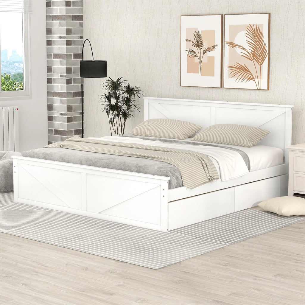 Wooden Platform Bed B141