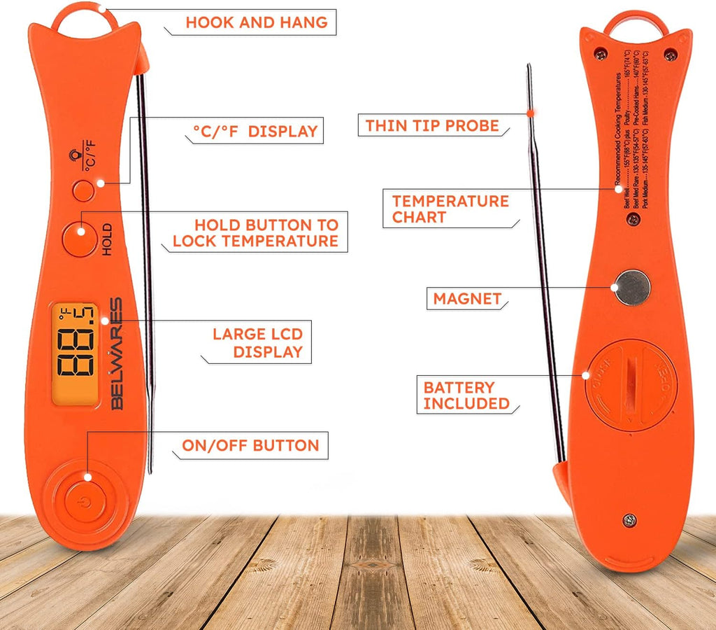 Instant Read Digital Meat Thermometer Pack of 2 I31140