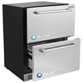 24 2 Drawer Stainless Steel Undercounter Refrigerator I776