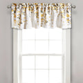 Floral Yellow Polyester Room Darkening Valance A99580
