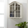 White Wood Metal Wall Cabinet G4602