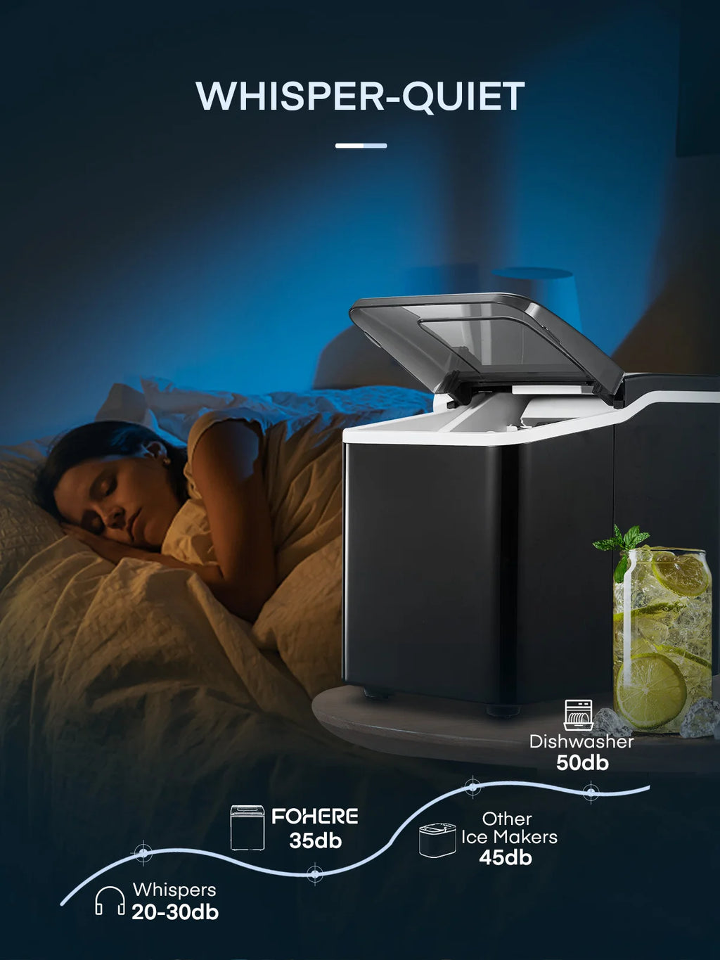 Countertop Ice Maker 2 Sizes Stainless Steel W4923