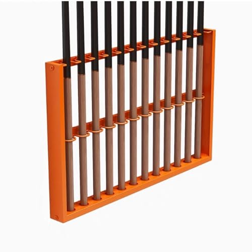 Wall Mount Pool Stick Holder Metal Cue Rack Black 60cm U5530