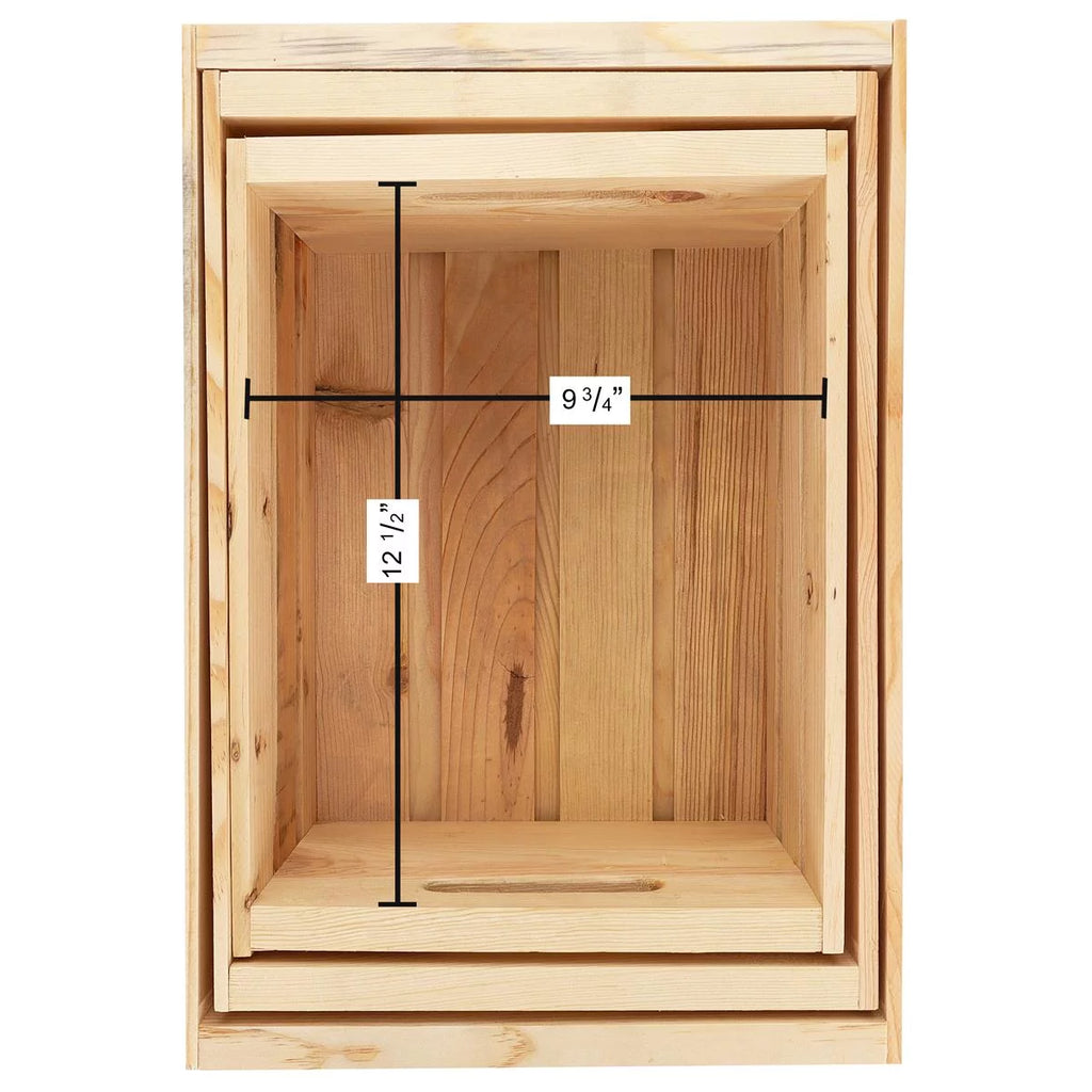 Wooden Crate 3 Piece 14" 16" 18" H4437