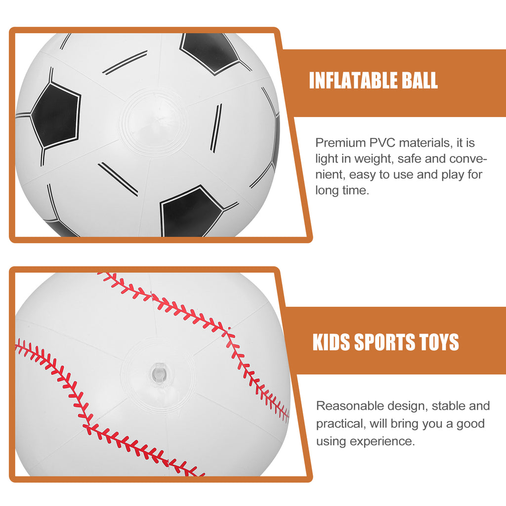 4 Pcs Inflatable Beach Ball Mini Soccer Ball V96850