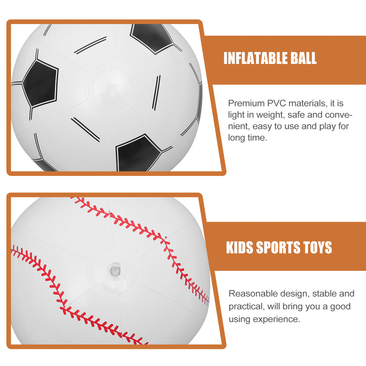 4 Pcs Inflatable Beach Ball Mini Soccer Ball V96850
