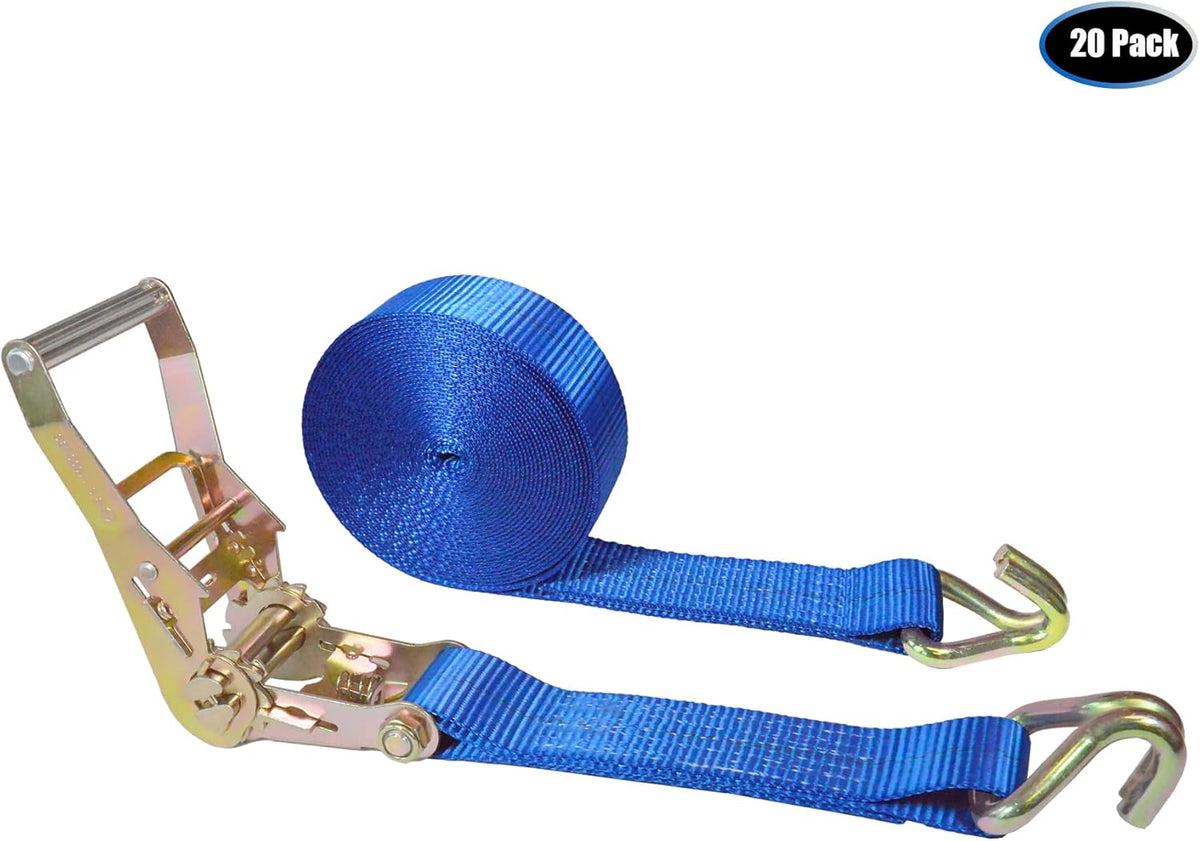 2 Pack Green 2" x 30' Ratchet Straps Z137