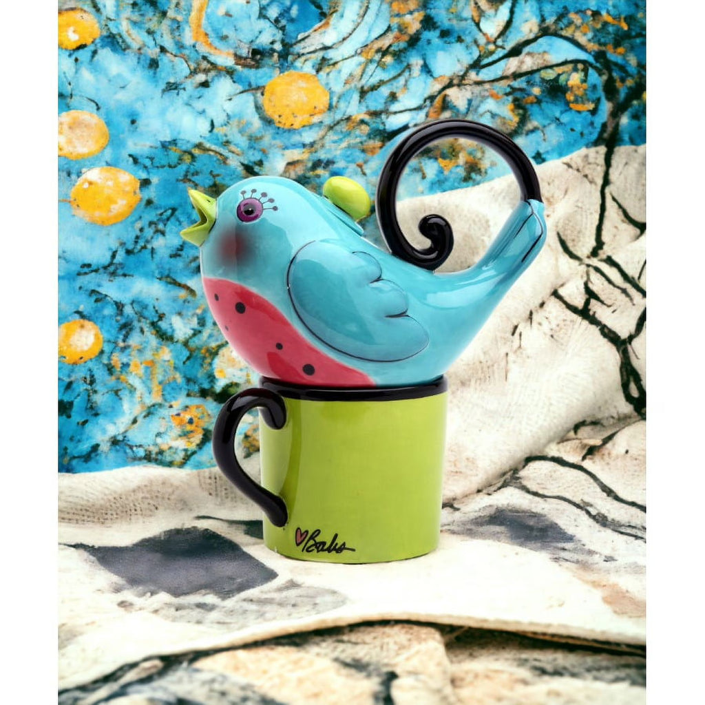 Ceramic Blue Bird Tea For One X163