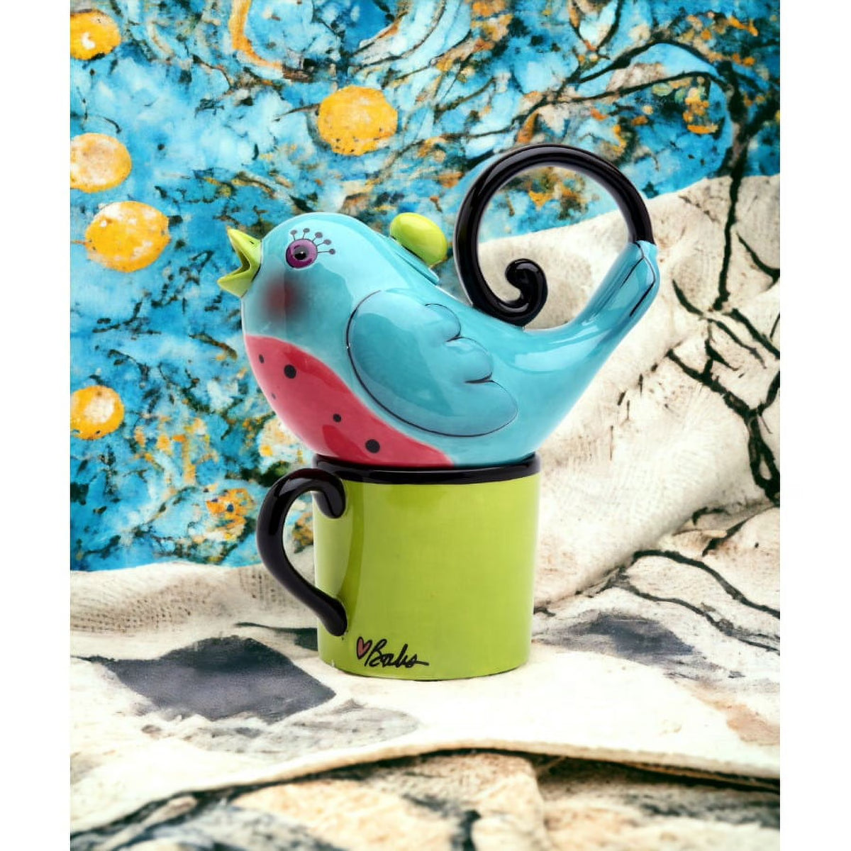 Ceramic Blue Bird Tea For One X163