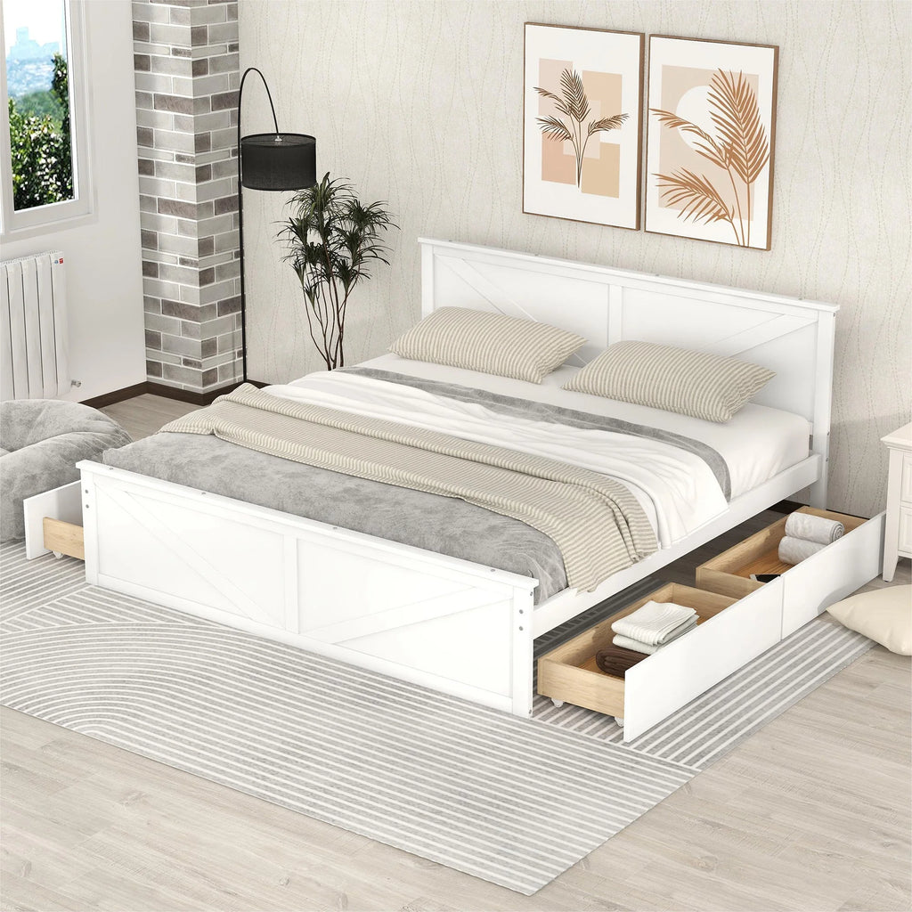 Wooden Platform Bed B141
