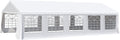 White Heavy Duty Carport Canopy with Removable Sidewalls and Windows C854