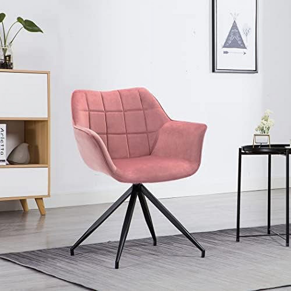 Pink Velvet Accent Dining Arm Chair Z22203