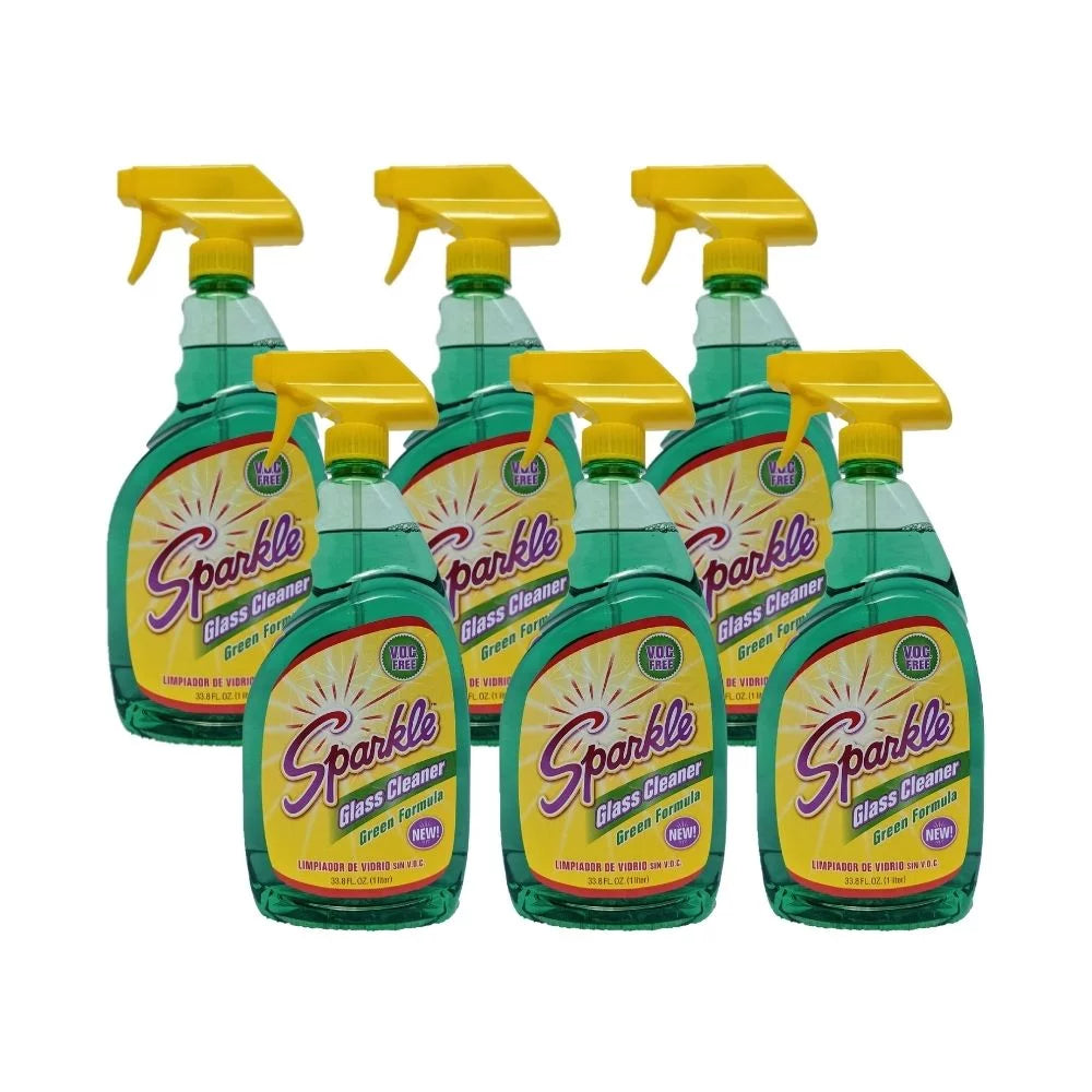 Glass Cleaner Spray, V.O.C Free, 33.8 FL OZ (Pack of 6) H510