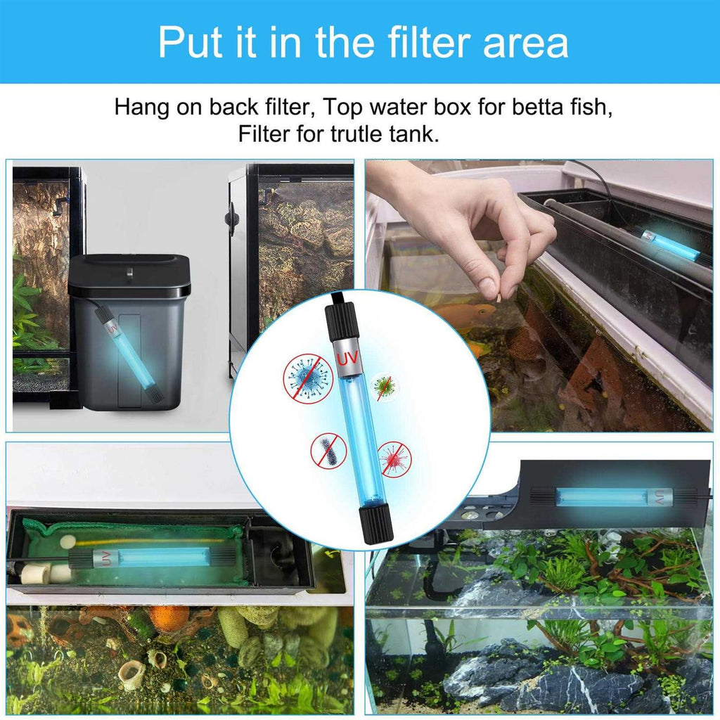 11 W UV Sterilizer Aquarium Submersible Lamp with Timer P6553