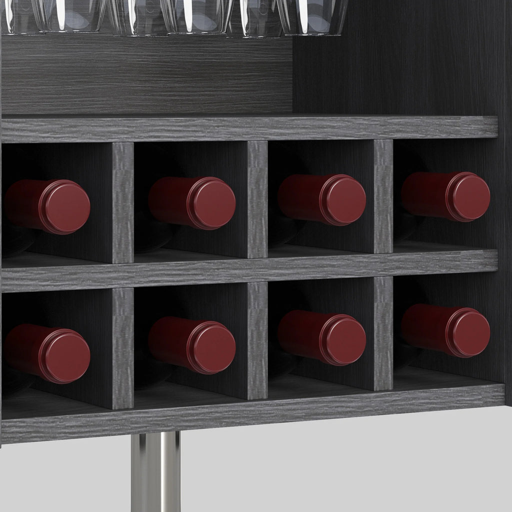 Dark Rustic Oak Sideboard Buffet Cabinet with Storage R226