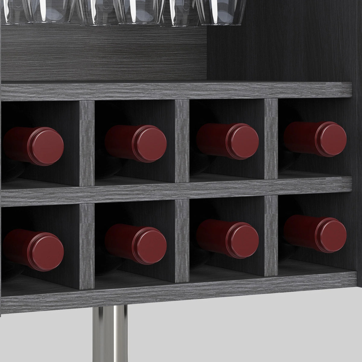 Dark Rustic Oak Sideboard Buffet Cabinet with Storage R226